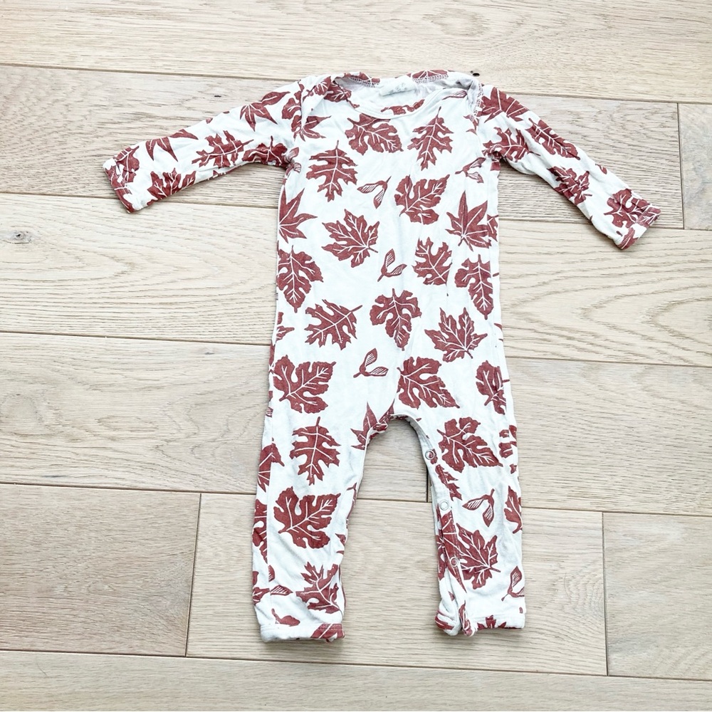 Spearmint Love leaf romper outfit 6-12 months